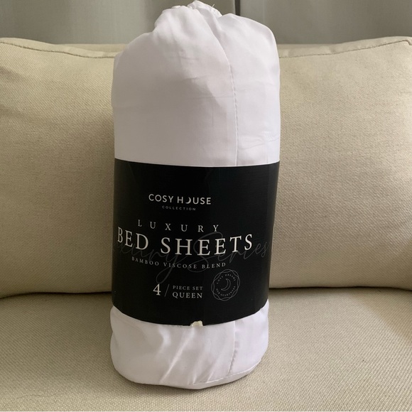 cosy house Other - New $169 Luxury Bed Sheets Bamboo Viscose Blend in White